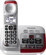 panasonic amplified cordless phone with digital answering machine - kx-tgm450s - 1 handset (silver) logo