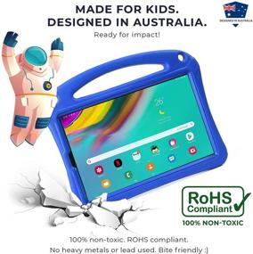 img 1 attached to Bam Bino Space Suit - Rugged Kids Case for Samsung Galaxy Tab S5e 10.5, Designed in Australia, Children's Tablet Cover with Stylus Holder, Screen Guard, and Strap (Blue)