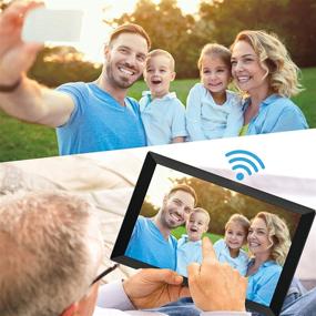 img 2 attached to 📸 14.1 Inch WiFi Digital Photo Frame, Touch Screen Smart Cloud Picture Frame with App, Email & Cloud Sharing, 16GB Storage, Auto-Rotate, Wall Mountable (Black)