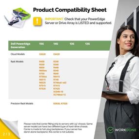 img 2 attached to 📁 WORKDONE 3.5 inch Hard Drive Caddy - Compatible for Dell PowerEdge Servers - 14th Gen R440 R540 R640 R740 R740xd2 R6415 R7425 More - Efficient Hot Swap SAS SATA Bracket Tray - Bright LED, Setup Manual Included