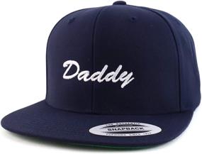 img 3 attached to 🧢 Flexfit Daddy Structured Flatbill Snapback Cap with Trendy Embroidered Script Font - Apparel Shop