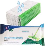 convenient 30 count swiffer sweeper wet pad refills for quick & easy mopping logo