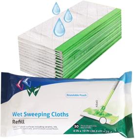 img 4 attached to Convenient 30 Count Swiffer Sweeper Wet Pad Refills for Quick & Easy Mopping