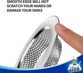 img 2 attached to 🧽 Efficient Stainless Steel MR.SIGA Kitchen Sink Strainer: Pack of 3, Dishwasher Safe