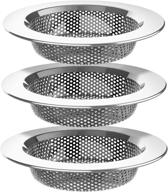 🧽 efficient stainless steel mr.siga kitchen sink strainer: pack of 3, dishwasher safe logo