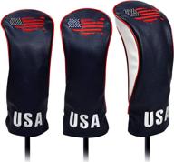 🏌️ top-quality leather usa golf headcovers for perfect fit on all woods & drivers logo