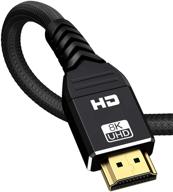 🔌 alleasa 8k hdmi cable 3ft - ultra high speed 8k@60hz, 4k@120hz@144hz dsc, hdr uhd 7680×4320 - earc, hdr10+ - compatible with ps5/ps4/ps3 - (black, hdcp 2.2&2.3) logo