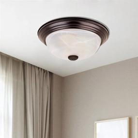 img 3 attached to 💡 Small Flushmount Light Fixture - Designers Fountain 1257S-ORB-AL, 11”, Oil Rubbed Bronze