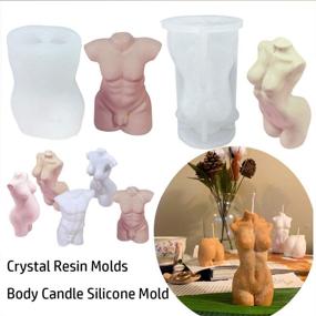 img 1 attached to 🕯️ Silicando 3D Silicone Mold Man Body Candle Mold for Soy Wax, Plaster, Resin Casting, and Homemade Soap Making - DIY Craft