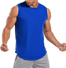 img 2 attached to LecGee Workout Sleeveless Shirts Bodybuilding Men's Clothing for Active