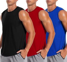 img 4 attached to LecGee Workout Sleeveless Shirts Bodybuilding Men's Clothing for Active