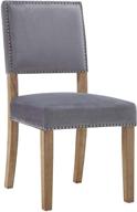 🪑 modway oblige gray dining chair: modern farmhouse design with performance velvet upholstery and nailhead trim logo