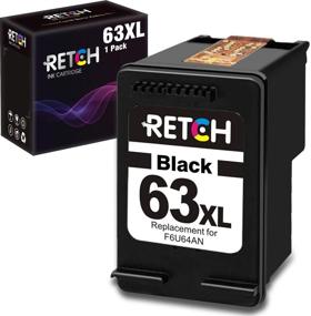 img 4 attached to RETCH Remanufactured HP 63XL Black Ink Cartridge Replacement for Envy 4516, 4520, Officejet 3830, 3831, 3833, 4650, 4655, 5220, 5255, 5258, DeskJet 1112, 2130, 2132, 3630, 3632, 3633, 3634 Inkjet Printer Tray