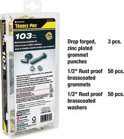 img 3 attached to Tradespro 836366 Grommet Installation Kit: 103 Piece Set for Easy and Efficient Grommet Installation