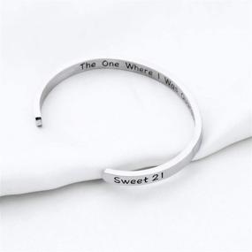 img 1 attached to 🎁 BEKECH Quarantined Birthday Gifts Bracelet: Celebrate Milestone Birthdays in Style with Social Distancing Cuff Bangle for Women & Girls