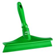 🧹 vikan 71252 rubber polypropylene frame bench single blade squeegee, 10", green - efficient cleaning tool for various surfaces logo