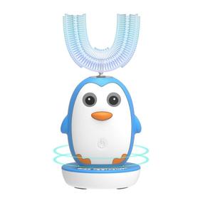 img 4 attached to 🦷 SHNOKER Electric Toothbrush: U-Shaped Toothbrush with Wireless Charging, Cartoon Design, IPX7 Waterproof, 3 Clearing Modes - Ideal for Kids (Blue, Ages 7-15)