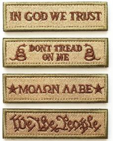 img 2 attached to Housoner Bundle Tactical Military Morale Patch Set (Tan): Boost Your Style and Confidence!