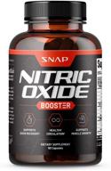 💪 nitric oxide booster by snap supplements: power up your workouts and build lean muscles with l-arginine and l-citrulline - enhanced formula with 1500mg, tribulus extract & panax ginseng - 60 capsules logo