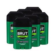 👕 brut classic antiperspirant deodorant solid - 2 oz. 6 pack logo