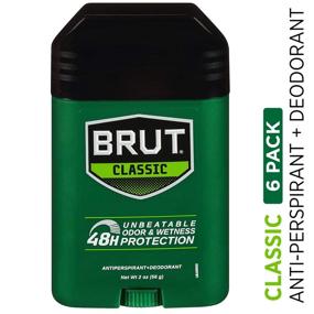 img 3 attached to 👕 BRUT Classic Antiperspirant Deodorant Solid - 2 oz. 6 Pack