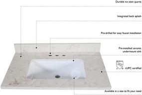 img 1 attached to Design House 2020534 Quartz Vanity