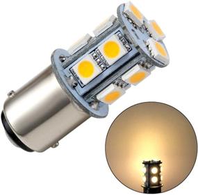 img 1 attached to 🚀 High Bright Ba15d 1142 1076 1176 LED Bulb 13-5050SMD AC/DC12V -24V Warm White Pack of 2 for RVs and Boats