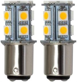 img 4 attached to 🚀 High Bright Ba15d 1142 1076 1176 LED Bulb 13-5050SMD AC/DC12V -24V Warm White Pack of 2 for RVs and Boats