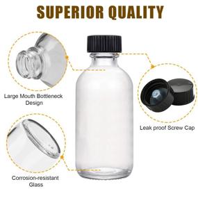 img 1 attached to 🍶 Clear Glass Maredash Storage Bottles