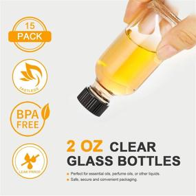 img 2 attached to 🍶 Clear Glass Maredash Storage Bottles