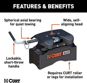 img 2 attached to 🔧 CURT 16530 Q20 5th Wheel Hitch Head Only: Reliable 20,000 lbs Weight Capacity & Legs/Roller Required