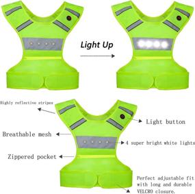 img 3 attached to 🏃 AMNQUERXUS Machine Washable Reflective Running Vest: USB Rechargeable LED Lights for Maximum Safety and Visibility - Ideal for Men, Women, Kids & Dog Walking