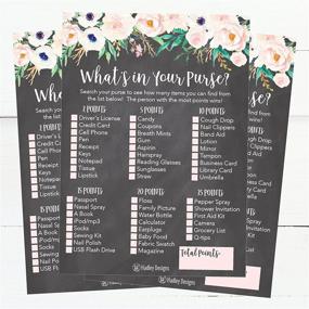 img 3 attached to 🌸 Rustic Floral Whats In Your Purse Game: Perfect Bridal Shower or Bachelorette Party Activity Cards For Couples - Engagement and Rehearsal Dinner Supplies & Favors