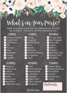 🌸 rustic floral whats in your purse game: perfect bridal shower or bachelorette party activity cards for couples - engagement and rehearsal dinner supplies & favors logo