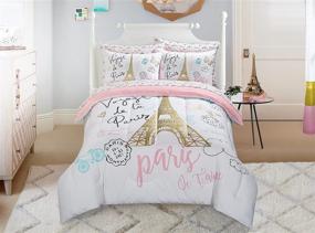 img 3 attached to 🌸 Heritage Kids Bonjour Comforter Set: Pink Twin - A Perfect Blend of Style and Comfort