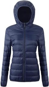 img 4 attached to Womens Packable Jacket Puffer U120WYRF026 Navy XS