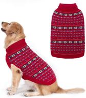 🐾 cozy snowflake pet sweater - thick and soft warm winter knitwear clothing for dogs and cats in cold weather logo