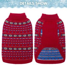 img 2 attached to 🐾 Cozy Snowflake Pet Sweater - Thick and Soft Warm Winter Knitwear Clothing for Dogs and Cats in Cold Weather