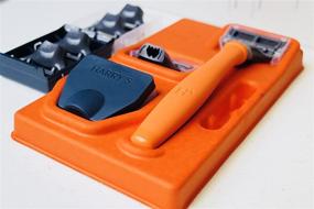 img 1 attached to Harry's Men's Razor Set 🔶 - Bright Orange with 6 Razor Blades