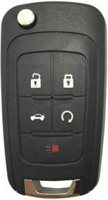 img 1 attached to Keyless Entry Flip Folding Key Fob for Chevy Camaro Cruze Malibu Equinox Sonic Impala OHT01060512 (5 Buttons) - Fits 2010-2017