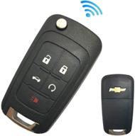 отсутствие ключа flip folding key fob для chevy camaro cruze malibu equinox sonic impala oht01060512 (5 кнопок) - подходит для 2010-2017 логотип