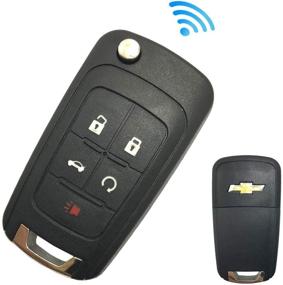 img 2 attached to Отсутствие ключа Flip Folding Key Fob для Chevy Camaro Cruze Malibu Equinox Sonic Impala OHT01060512 (5 кнопок) - Подходит для 2010-2017