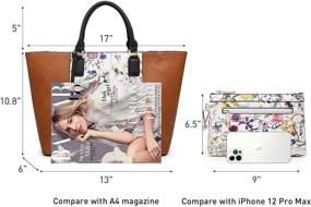 img 2 attached to 👛 Stylish Pink and White Tone Women's Handbags & Wallets - Satchels Collection