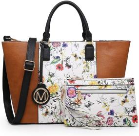 img 4 attached to 👛 Stylish Pink and White Tone Women's Handbags & Wallets - Satchels Collection