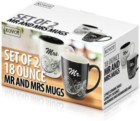 img 1 attached to 👫 Perfect Pair: KOVOT Mr Mrs Coffee Mug Set - Sip in Style Together!