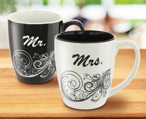 img 4 attached to 👫 Perfect Pair: KOVOT Mr Mrs Coffee Mug Set - Sip in Style Together!