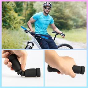 img 2 attached to WSERE 3 Pairs Bicycle Grip: Ultimate Comfort Hand Grips in Black, Blue, and Red - Enhance Your Bike Riding Experience!