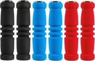 wsere 3 pairs bicycle grip: ultimate comfort hand grips in black, blue, and red - enhance your bike riding experience! logo