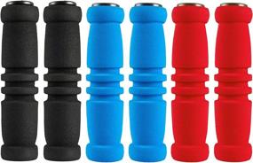 img 4 attached to WSERE 3 Pairs Bicycle Grip: Ultimate Comfort Hand Grips in Black, Blue, and Red - Enhance Your Bike Riding Experience!