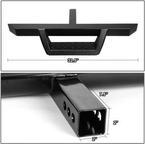 img 3 attached to Enhance Your Trailer Towing Experience with DNA MOTORING HITST-2-333-BK Hitst Class III 2" Receiver Hitch Step Bar in Black